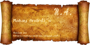 Makay András névjegykártya